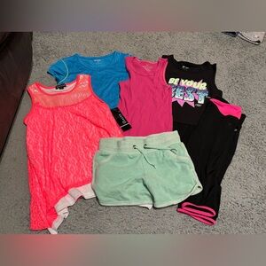 Girls 7/8 Youth Summer Bundle - tops and bottoms